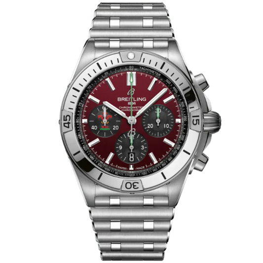 CHRONOMAT B01 SIX NATIONS WALES 42 MM STAINLESS STEEL WITH RED DIAL