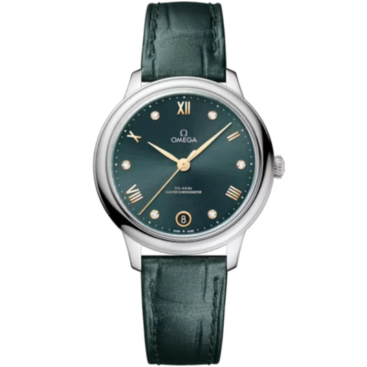 DE VILLE PRESTIGE 34 MM STAINLESS STEEL WITH GREEN DIAL