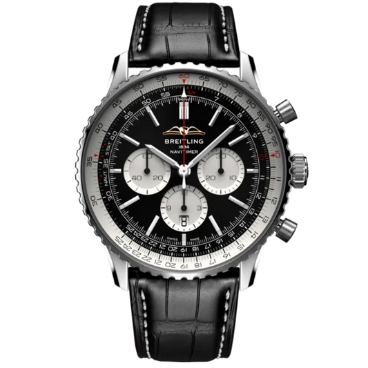 NAVITIMER B01 CHRONOGRAPH 46 MM STAINLESS STEEL WITH BLACK DIAL