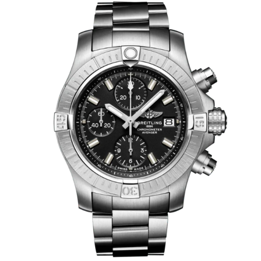 AVENGER CHRONOGRAPH 43 MM STAINLESS STEEL WITH BLACK DIAL