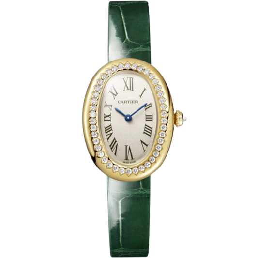 BAIGNOIRE DE CARTIER 31 MM YELLOW GOLD WITH SILVER DIAL