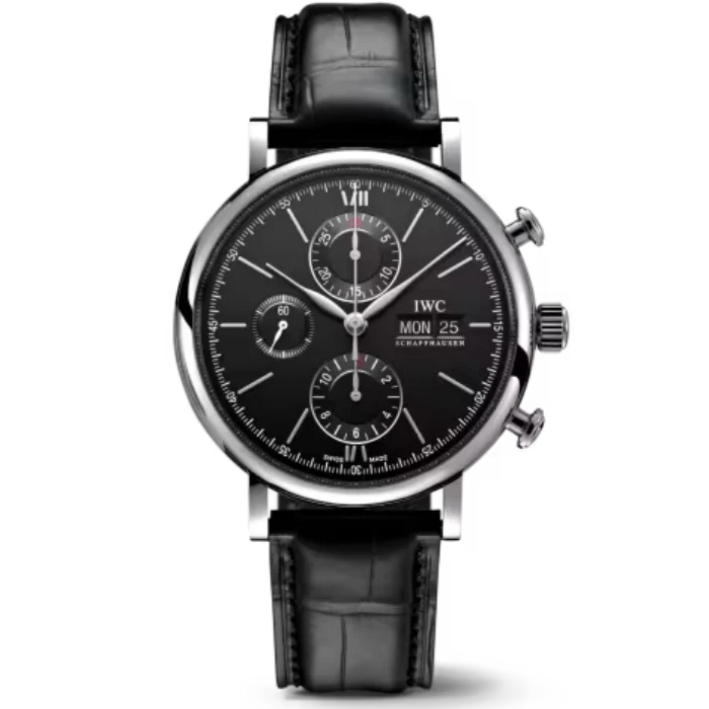 PORTOFINO CHRONOGRAPH 42 MM STAINLESS STEEL WITH BLACK DIAL