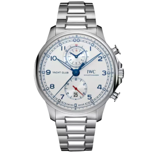 PORTUGIESER YACHT CLUB CHRONOGRAPH 45 MM STAINLESS STEEL WITH WHITE DIAL