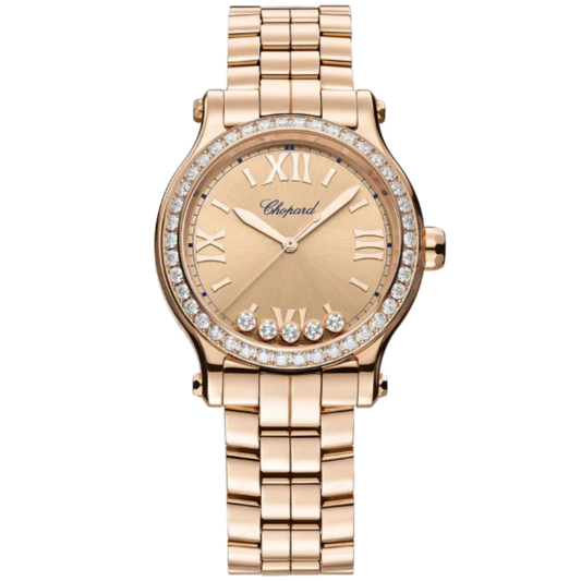 HAPPY SPORT 33 MM ETHICAL ROSE GOLD WITH GOLD DIAL