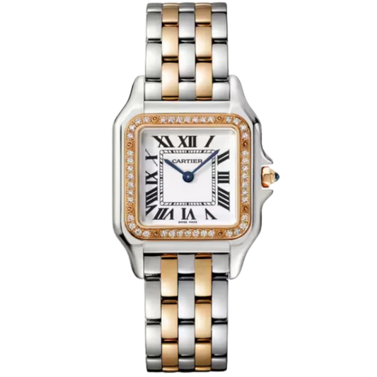 PANTHERE DE CARTIER 37 MM ROSE GOLD WITH SILVER DIAL