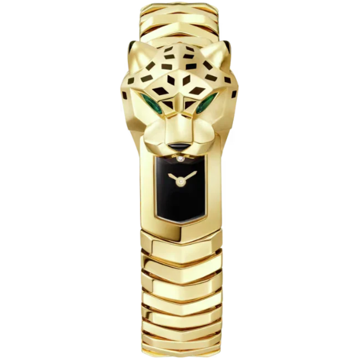 PANTHERE DE CARTIER 38 MM 18K YELLOW GOLD WITH BLACK LACQUER DIAL