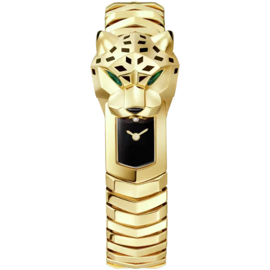 PANTHERE DE CARTIER 38 MM 18K YELLOW GOLD WITH BLACK LACQUER DIAL