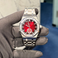 Audemars Piguet Royal Oak Ref. 26591IP.OO.1252IP.01 Platinum Red Burgundy Dial Factory Baguette Bezel Minute Repeater