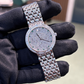 Audemars Piguet Ref. 15123BC White Gold “Jules Audemars ” on Full White Gold Bracelet with Factory Diamond Dial & Emerald Markers & Emerald Cut Bezel