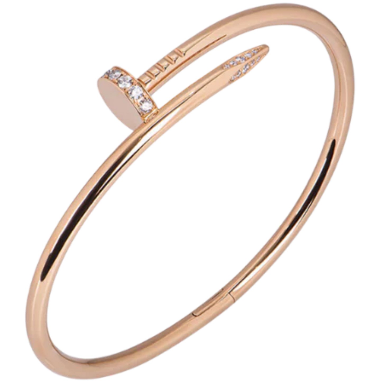 Cartier Juste Un Clou Half Diamond Nail Rose Gold Size 17
