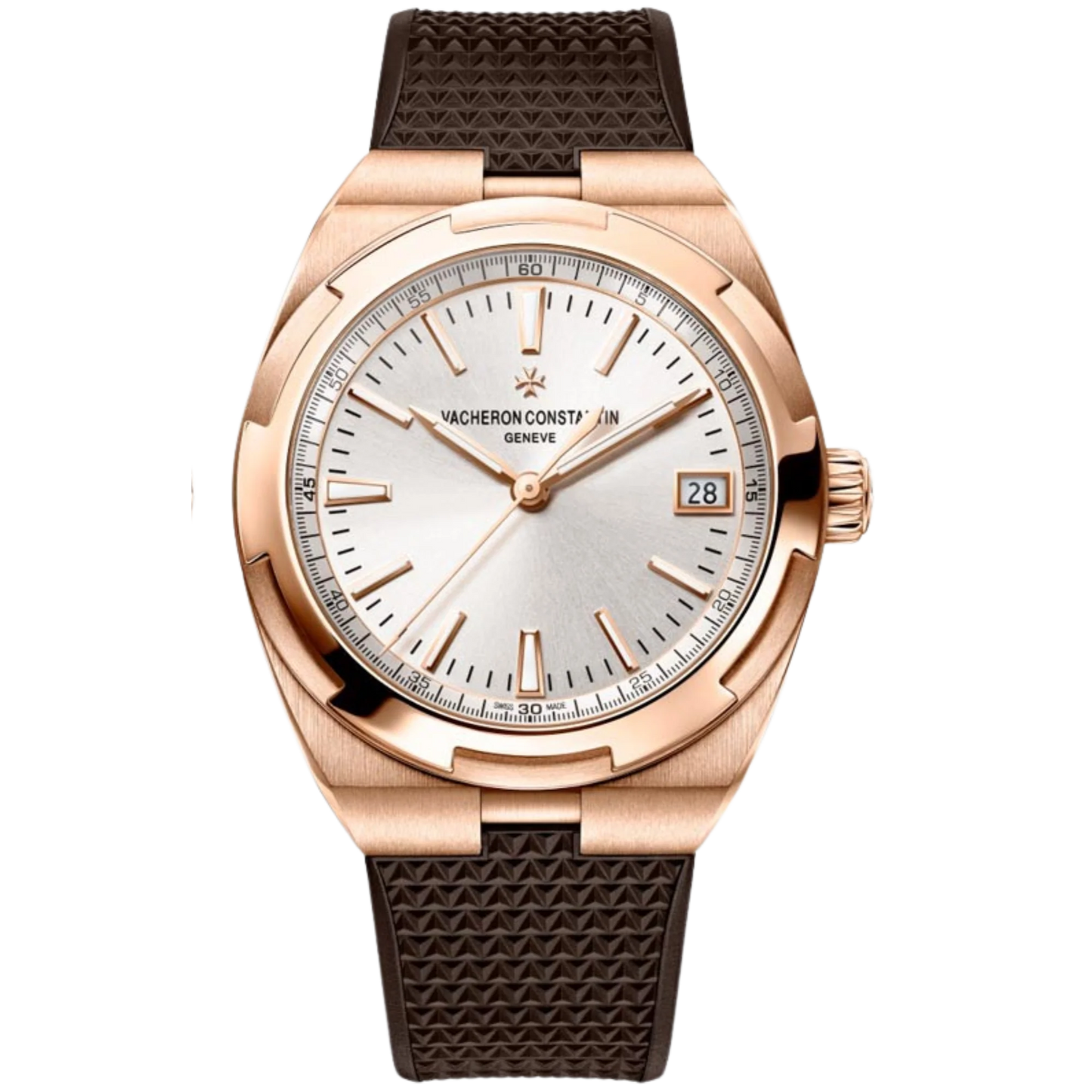Vacheron Constantin Overseas Ref. 4500V/000R-B127 Rose Gold White Dial on Rubber