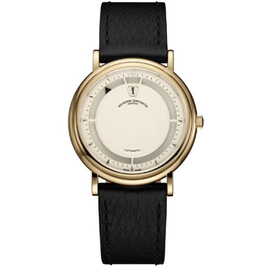 LES COLLECTIONNEURS JUMP HOUR 36 MM YELLOW GOLD WITH WHITE DIAL