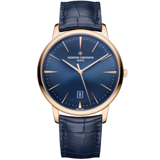PATRIMONY SELF-WINDING 40 MM PINK GOLD WITH BLUE BRASS DIAL