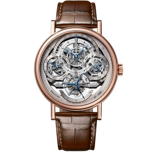 CLASSIQUE COMPLICATIONS 3795 41 MM ROSE GOLD WITH SILVER OPEN WORKED DIAL