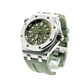 Royal Oak Offshore Diver 42MM Khaki Green Rubber Strap Khaki Green Dial With Méga Tapisserie Pattern Stainless Steel Case