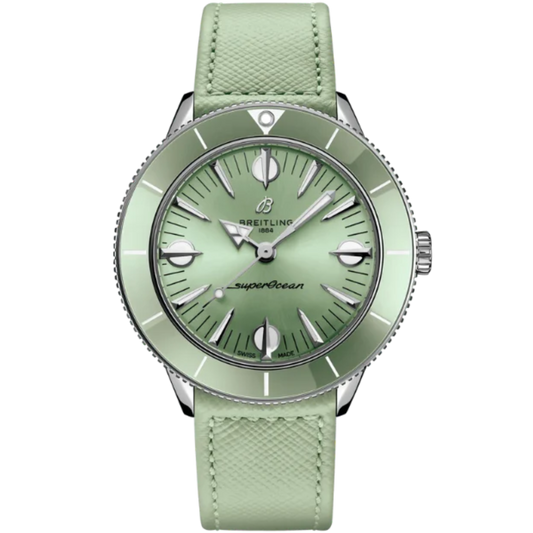 SUPEROCEAN HERITAGE '57 PASTEL PARADISE 38 MM STAINLESS STEEL WITH MINT GREEN DIAL