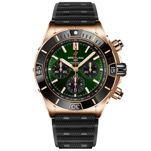 SUPER CHRONOMAT B01 44 MM 18K ROSE GOLD WITH GREEN DIAL