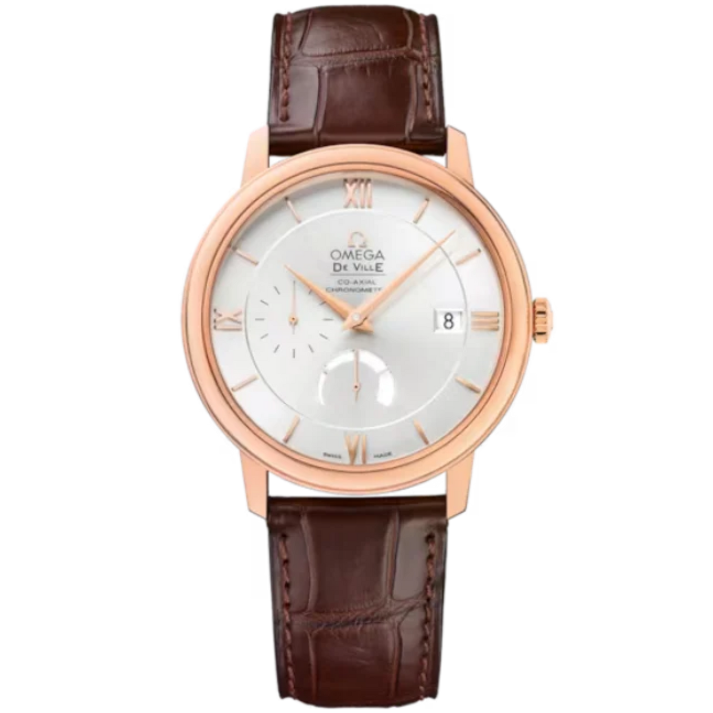 DE VILLE PRESTIGE 39 MM RED GOLD WITH SILVER DIAL