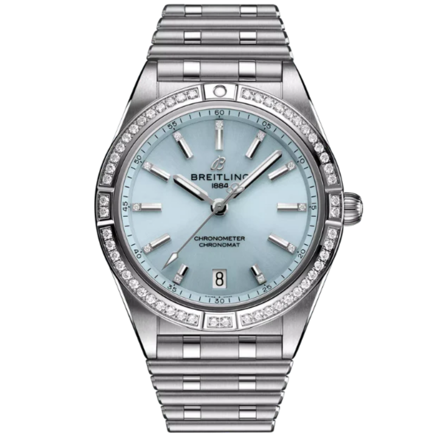 CHRONOMAT AUTOMATIC 36 MM STAINLESS STEEL & 18K WHITE GOLD WITH ICE BLUE DIAL