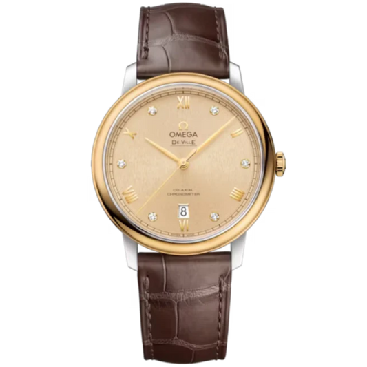 DE VILLE PRESTIGE 39 MM STAINLESS STEEL - YELLOW GOLD WITH YELLOW DIAL