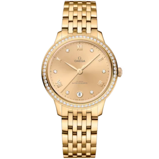 DE VILLE PRESTIGE 34 MM YELLOW GOLD WITH YELLOW DIAL