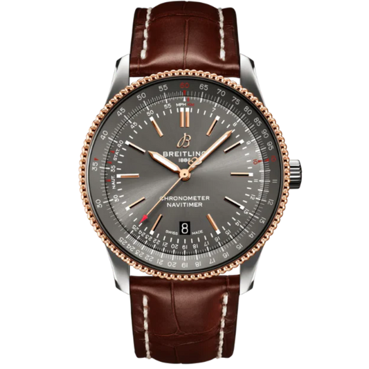 NAVITIMER AUTOMATIC 41 MM STAINLESS STEEL & 18K ROSE GOLD WITH ANTHRACITE GRAY DIAL