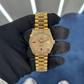 Rolex Day Date Ref. 228398TRBR Yellow Gold Pave Dial Ruby 69 Markers Baguette Bezel