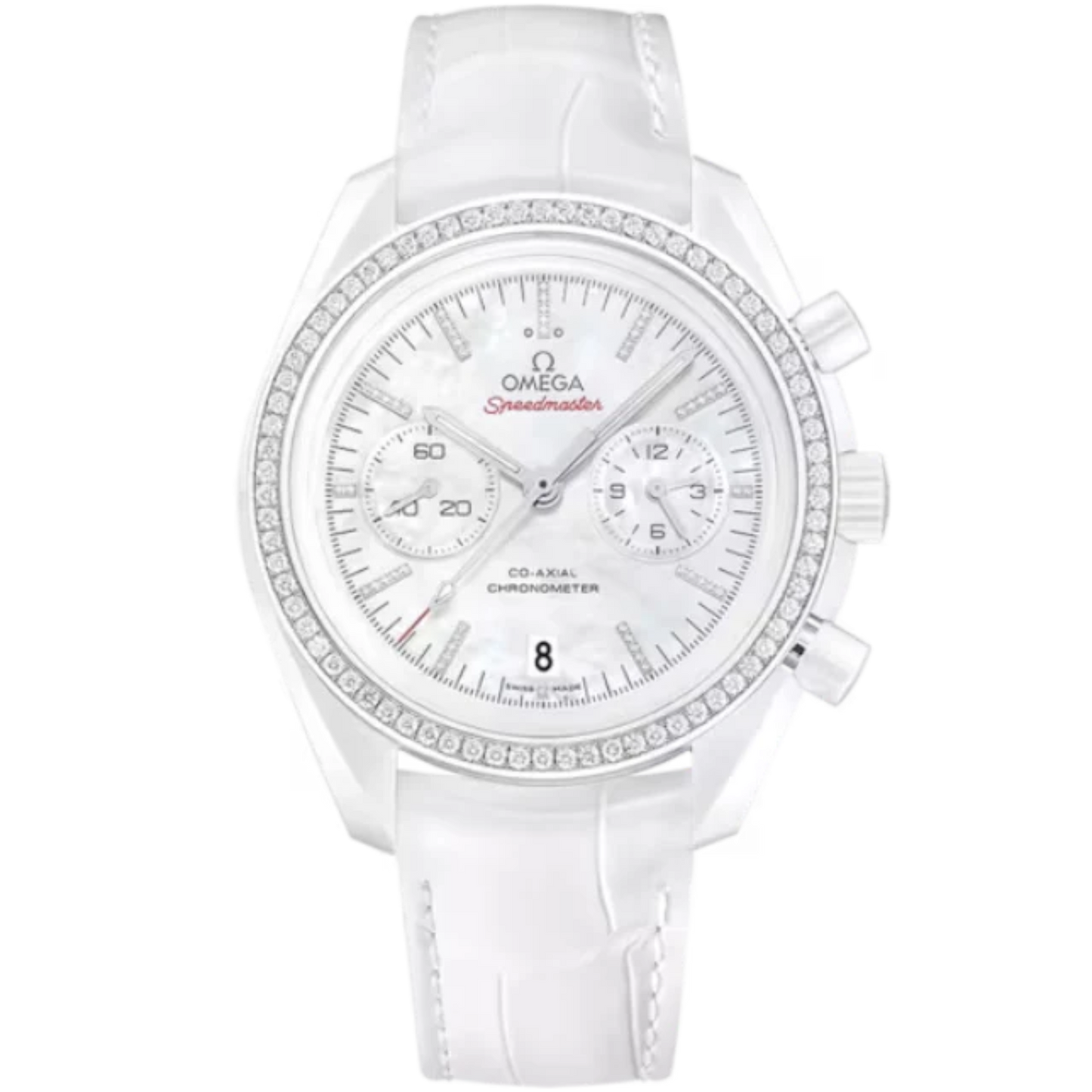 SPEEDMASTER DARK SIDE OF THE MOON WHITE SIDE OF THE MOON 44 MM WHITE CERAMIC WITH MOTHER OF PEARL DIAL