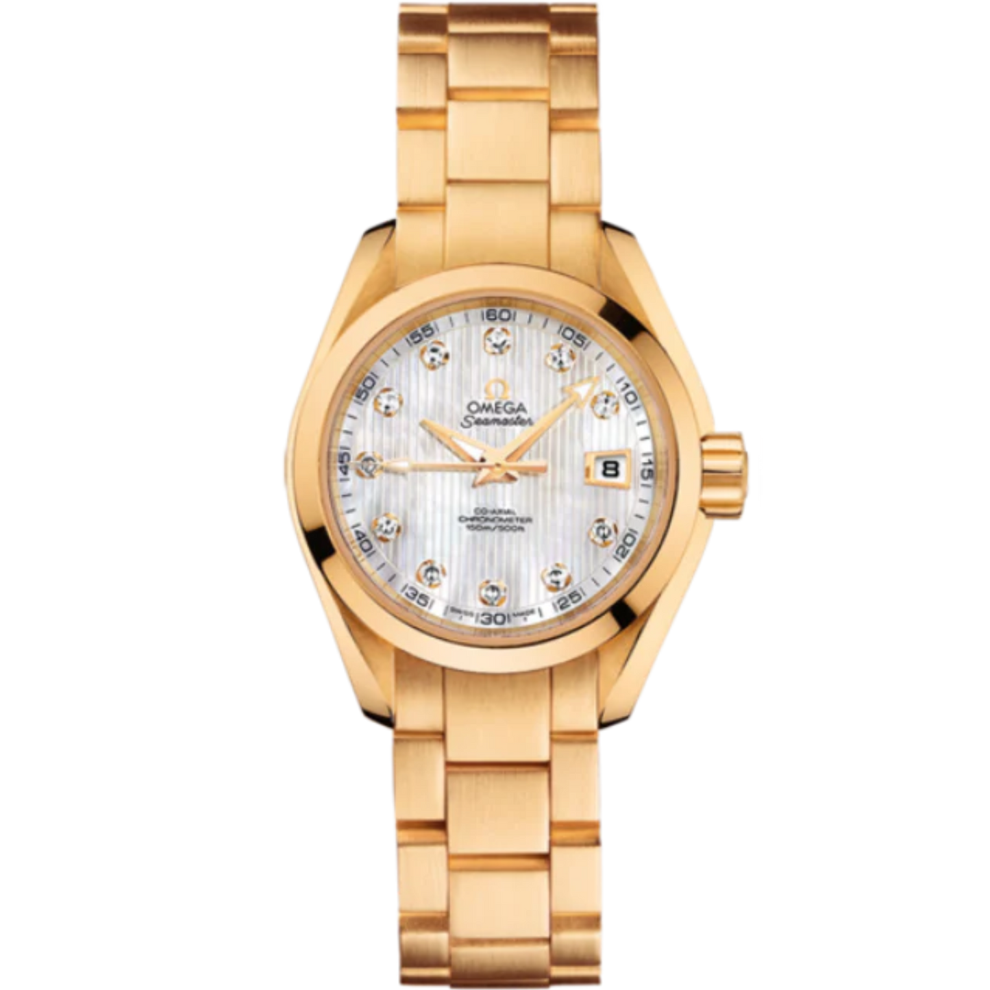 SEAMASTER AQUA TERRA 150M 30 MM YELLOW GOLD WITH MOTHER OF PEARL DIAL