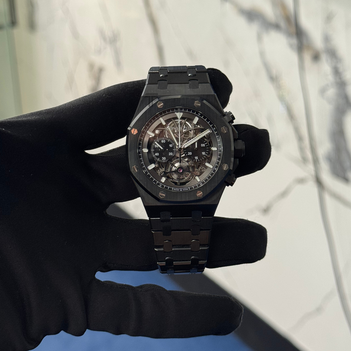 Audemars Piguet Royal Oak Ref. 26343CE.OO.1247CE.01 44MM Back Ceramic Tourbillon Chronograph