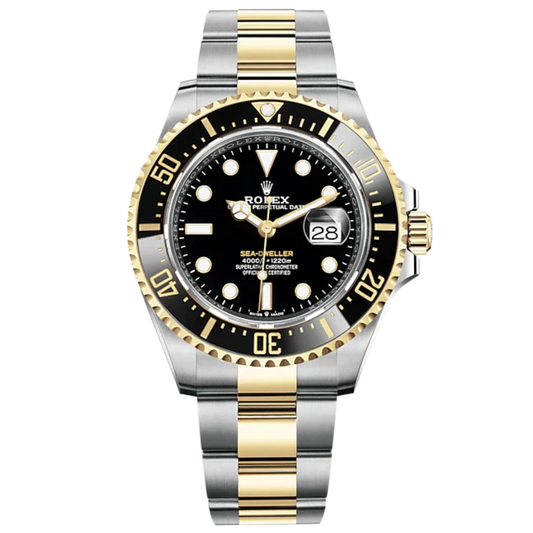 Sea-Dweller 43mm Oyster Bracelet Oystersteel and Yellow Gold with Black Dial Cerachrom Bezel