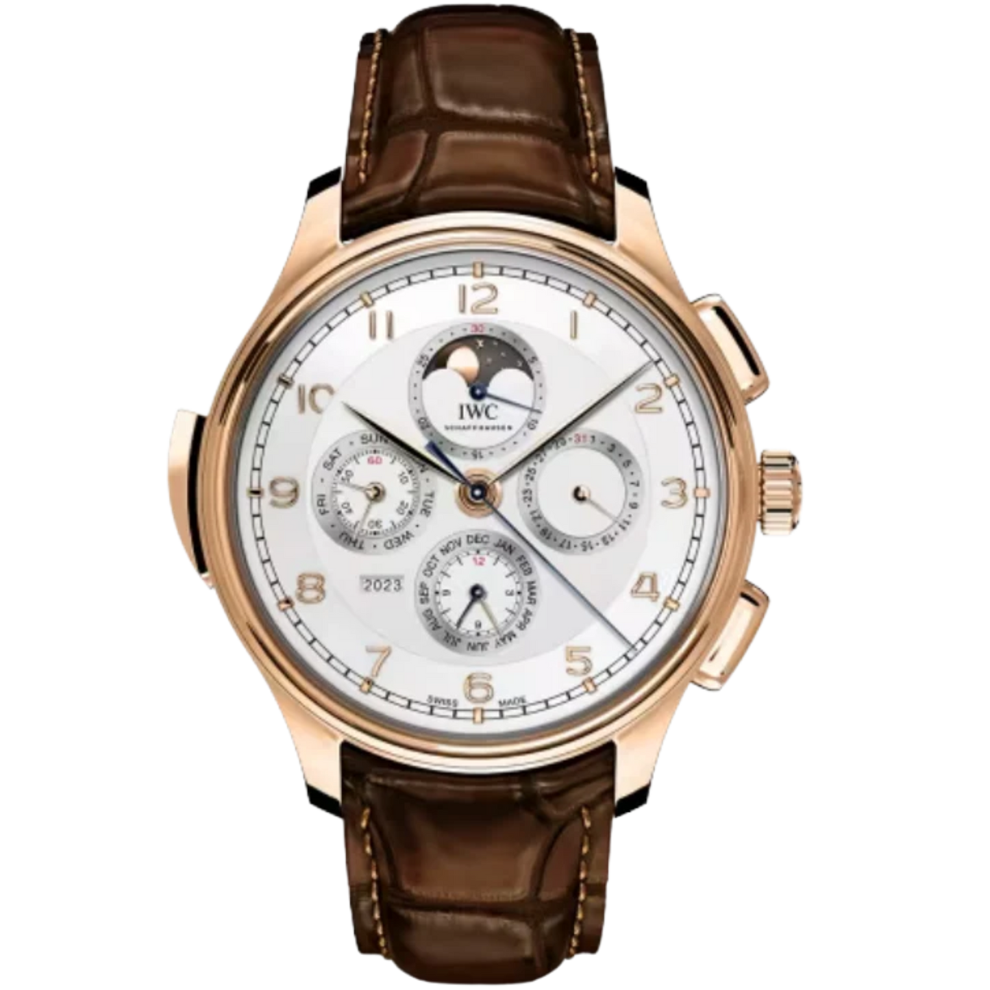 PORTUGIESER TOURBILLON RETROGRADE CHRONOGRAPH 43 MM GOLD WITH WHITE DIAL