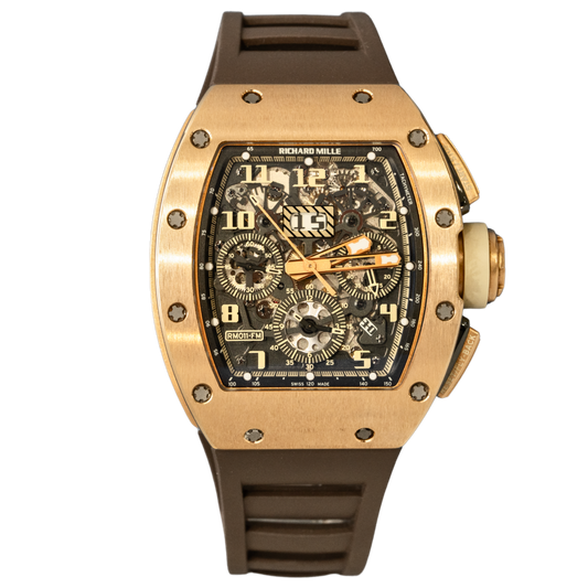 Richard Mille 	RM011 "Ivory" Full Rose Gold Chronograph