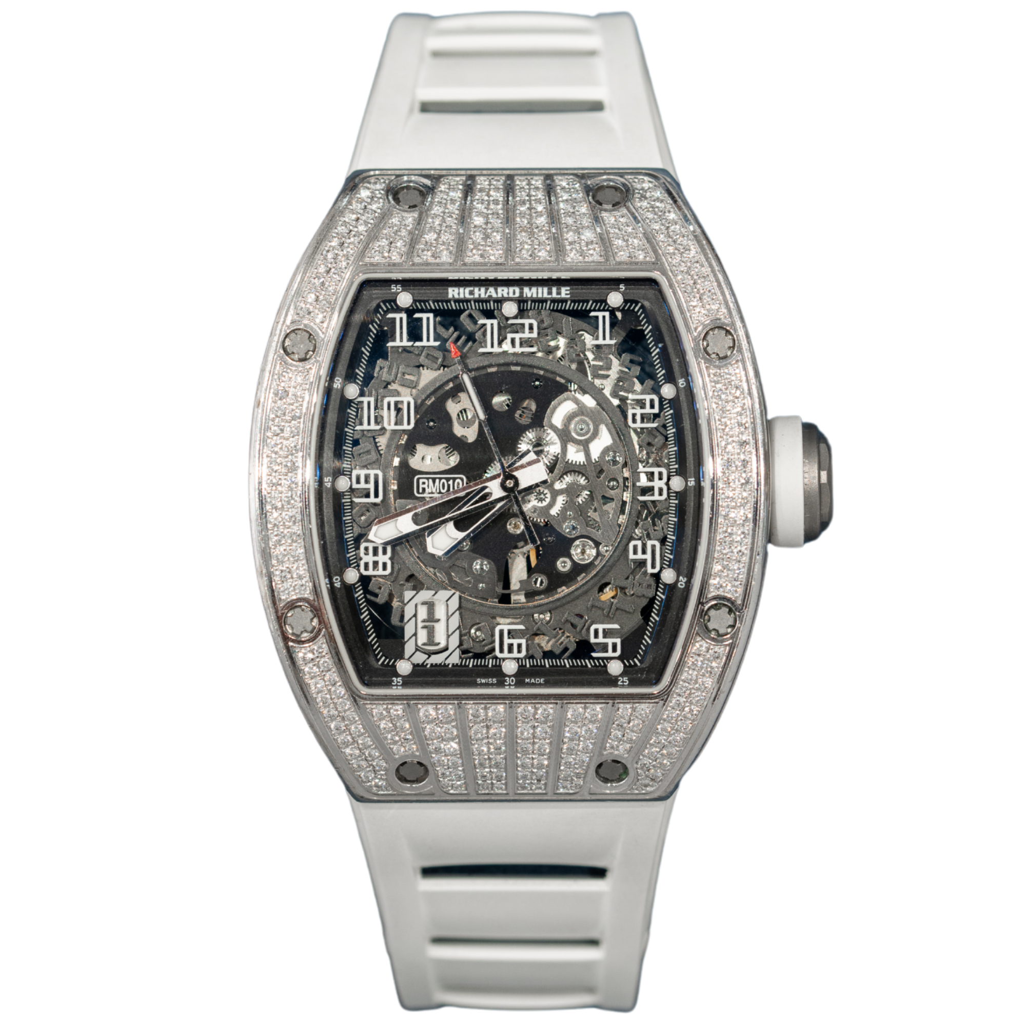 Richard Mille RM010 White Gold Full Factory Med Set