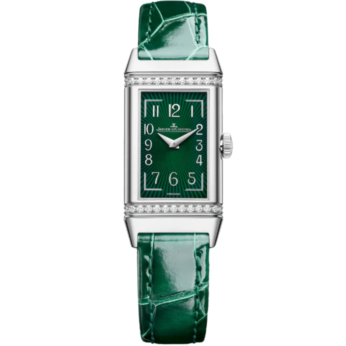REVERSO ONE MONOFACE QUARTZ 40 MM STAINLESS STEEL WITH GREEN LACQUER DIAL