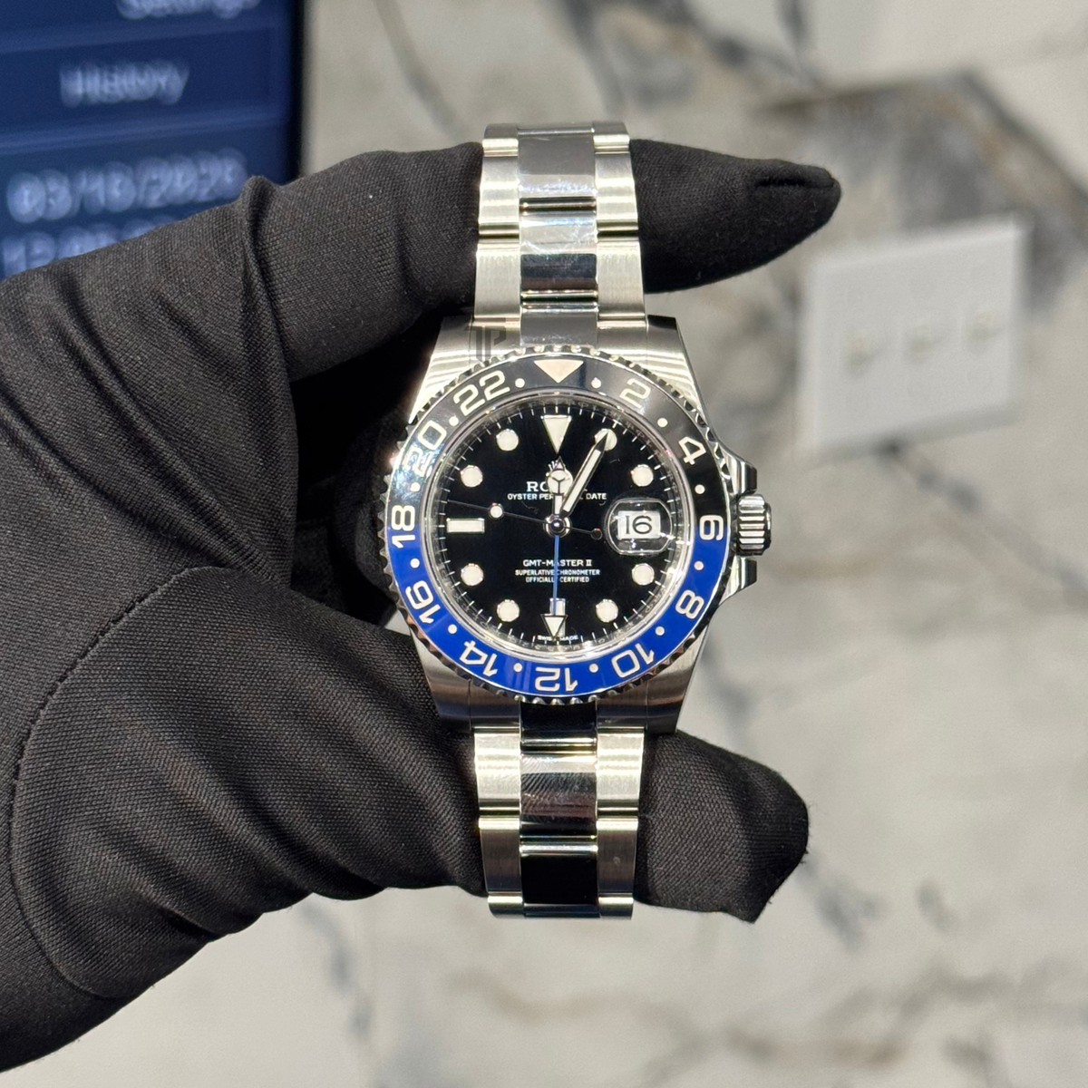 Rolex GMT Master II "Batman" Ref. 116710BLNR Black Dial & Black/Blue Bezel on Oyster