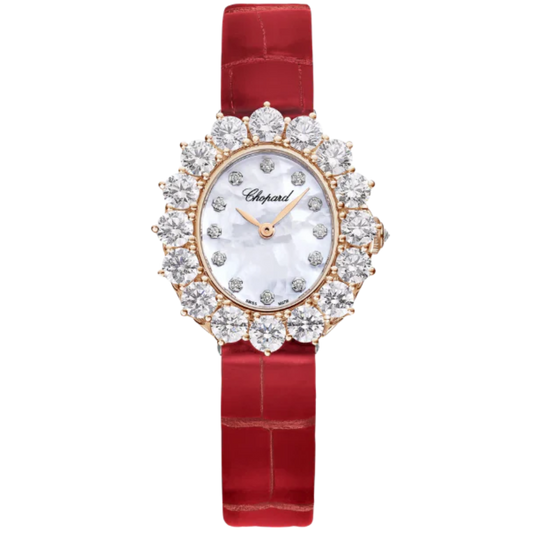 L'HEURE DU DIAMANT 30 MM ETHICAL ROSE GOLD WITH MOTHER OF PEARL DIAL
