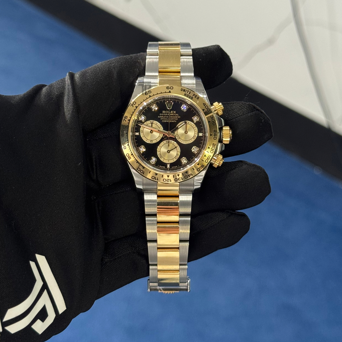 Rolex Cosmograph Daytona Ref. 126503 Two Tone Oystersteel Black Diamond Dial Gold Subdials