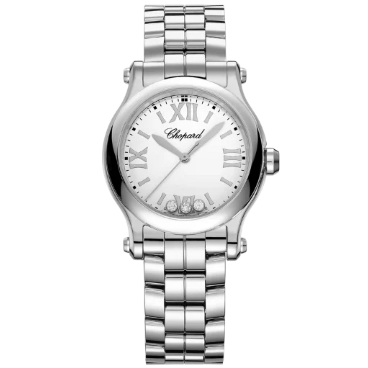 HAPPY SPORT 30 MM LUCENT STEEL™ WITH WHITE DIAL