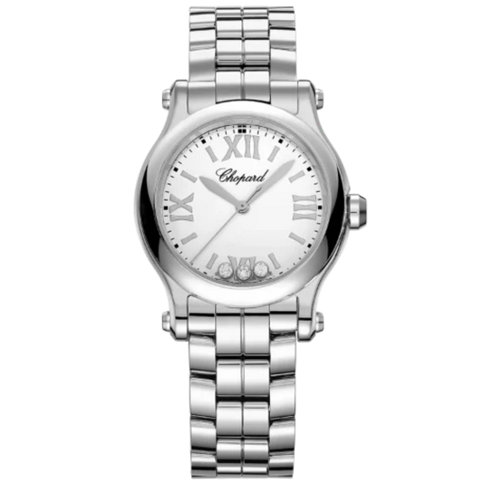 HAPPY SPORT 30 MM LUCENT STEEL™ WITH WHITE DIAL