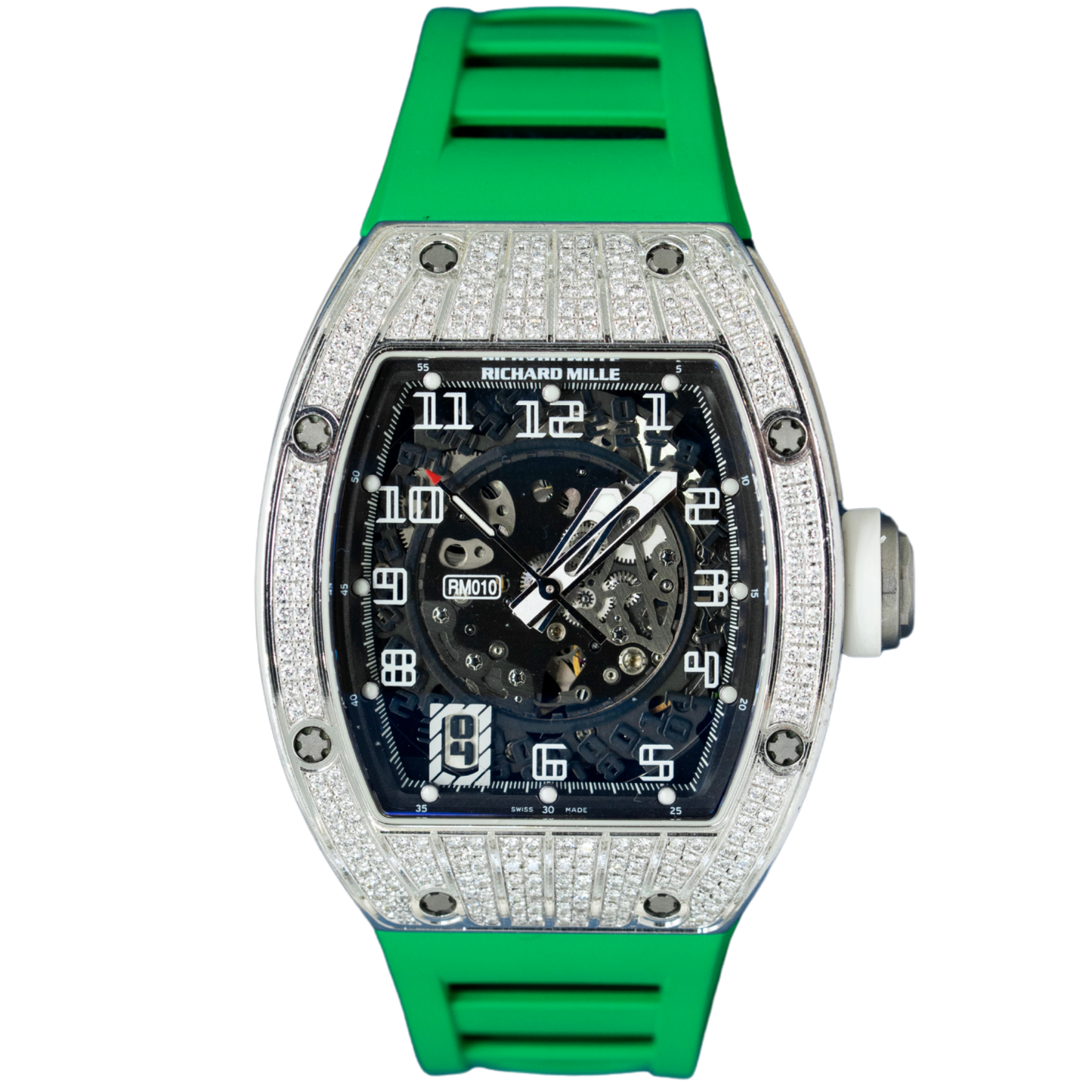Richard Mille RM010 White Gold Full Factory Med Set