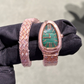 Bvlgari Ref. 103626 Serpenti Rose Gold Green Dial Diamond Bezel Single Coil