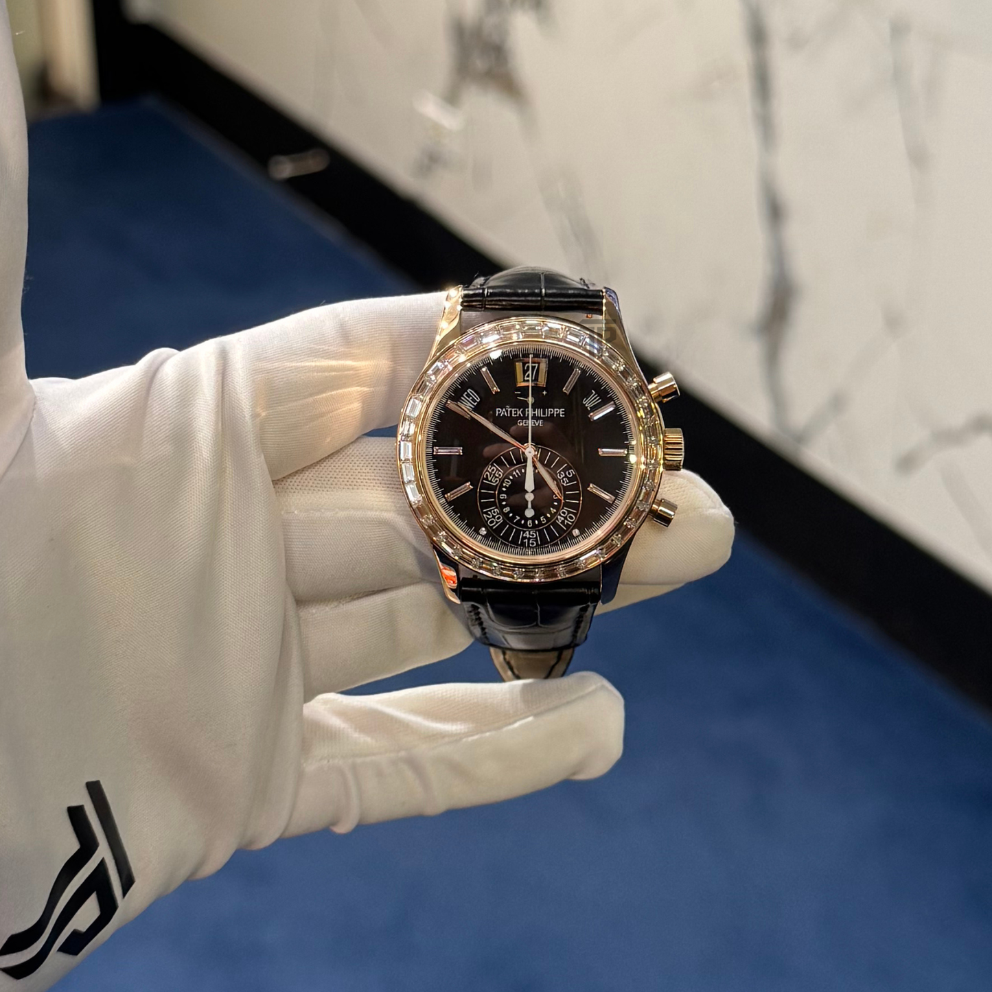 Patek Philippe 5961R Annual Calendar Chronograph Factory Set Bezel