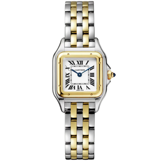 PANTHERE DE CARTIER 30 MM YELLOW GOLD WITH SILVER DIAL