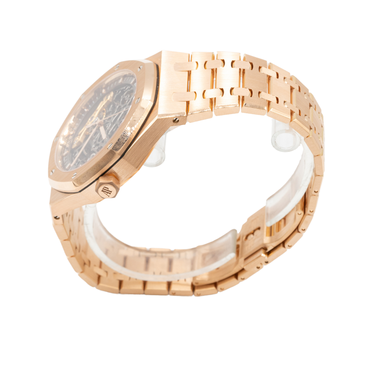 Royal Oak Double Balance Wheel Openworked 41MM 18-Carat Pink Gold Bracelet Slate Grey Openworked Dial 18-Carat Pink Gold Case