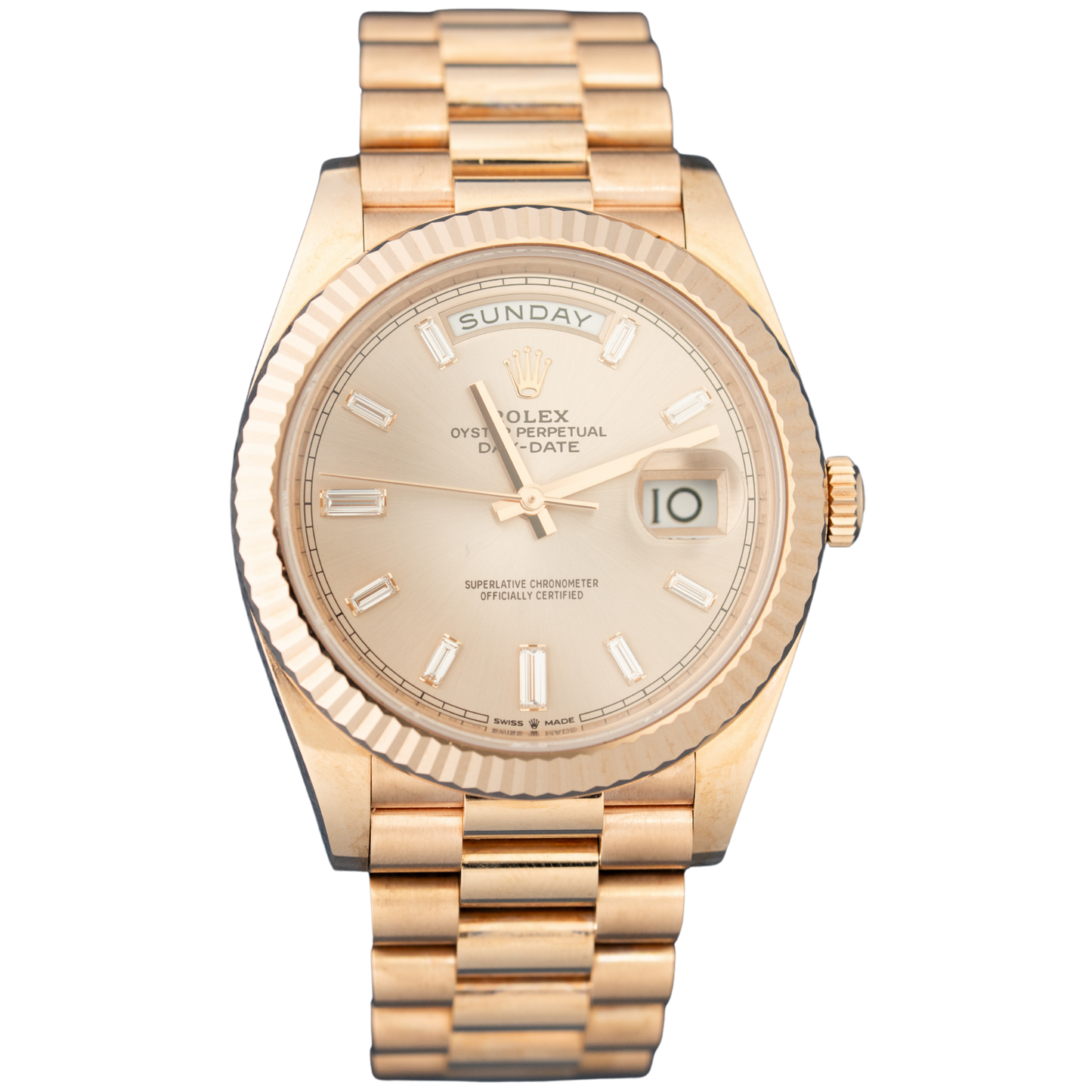 Rolex Day Date Ref. 228235A Sundust Baguette Dial