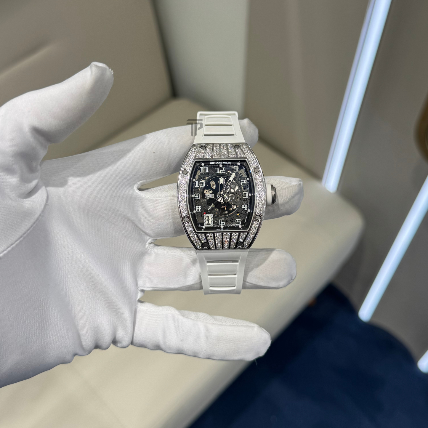 Richard Mille RM010 White Gold Full Factory Med Set