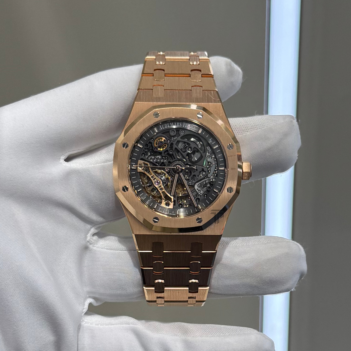 Audemars Piguet Ref. 15407OR.OO.1220OR.01 41MM Rose Gold Double Balance Openworked Skeleton