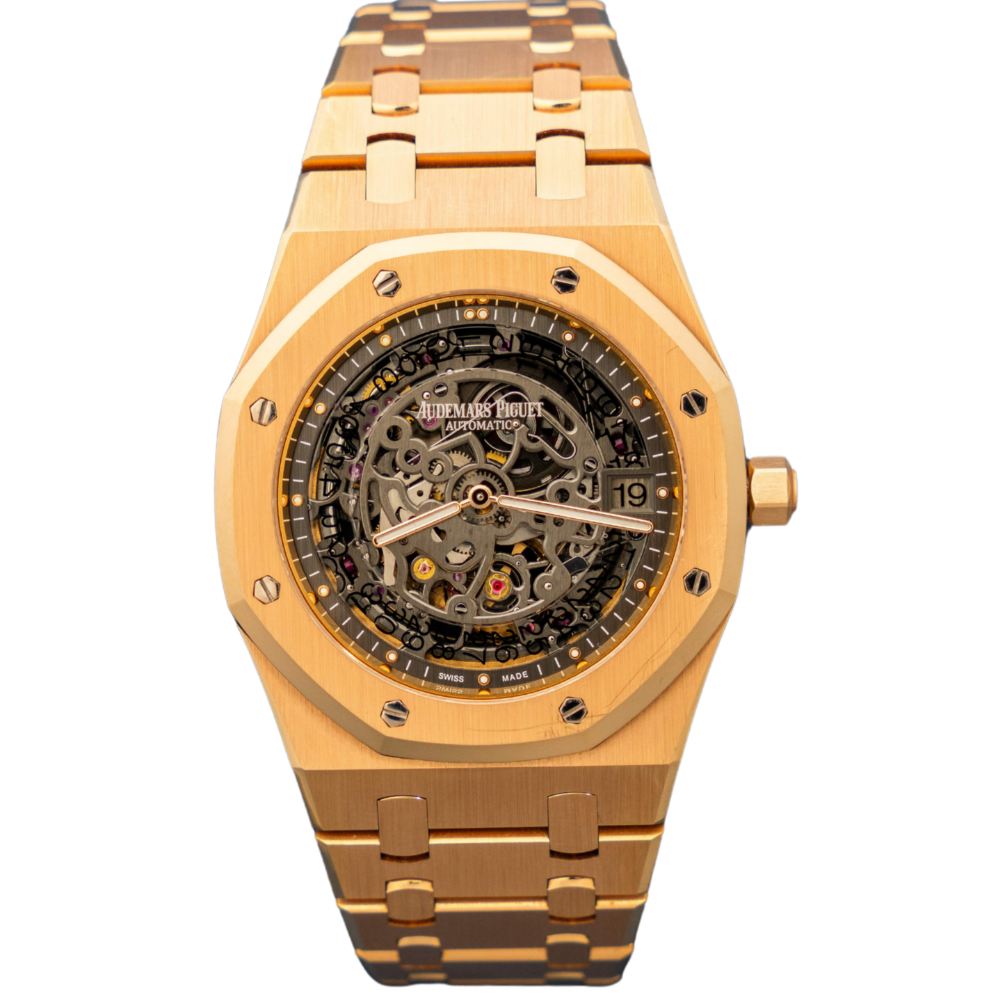 Audemars Piguet Ref. 15204OR.0O.12400R.01 39MM Rose Gold Royal Oak Jumbo Skeleton