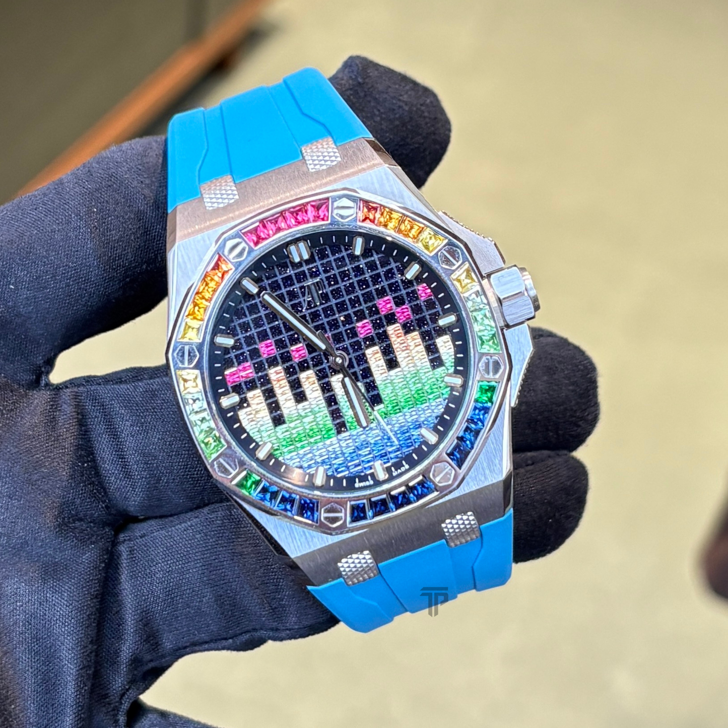 Audemars Piguet Royal Oak Offshore Ref. 15601BC.YY.D343CA.01 White Gold Full Rainbow Factory Set Music Edition